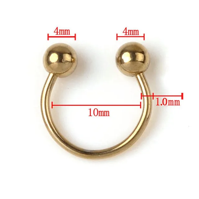 1PC 316L Stainless Steel Horseshoe Bar Lip Nose Hoop Septum Ear Ring Belly Button 1.2G 8/10mm Body Piercing Jewelry