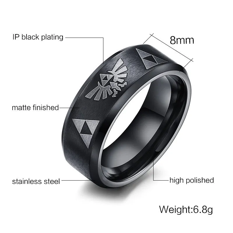 8 MM stainless steel Ring for men