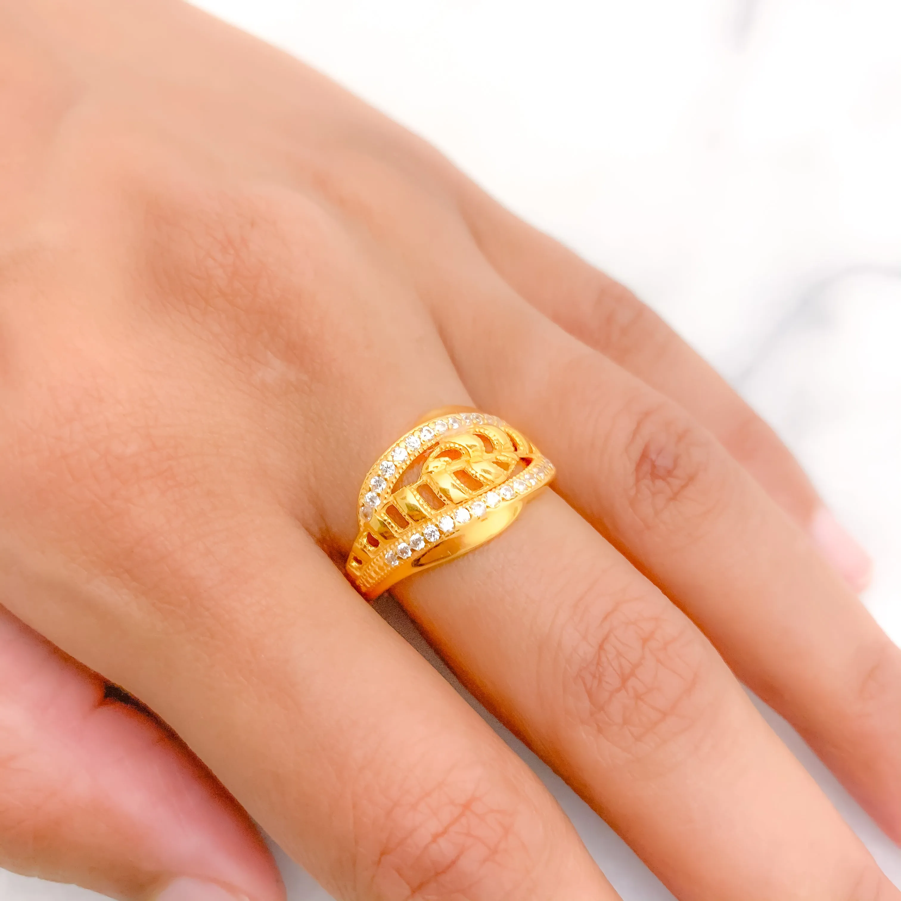 Adorable   Trendy CZ Ring