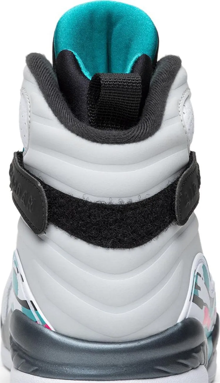 Air Jordan 8 Retro South Beach Sneakers, White