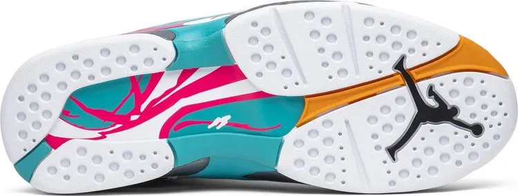 Air Jordan 8 Retro South Beach Sneakers, White