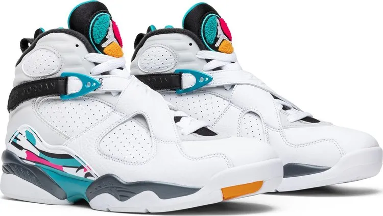 Air Jordan 8 Retro South Beach Sneakers, White