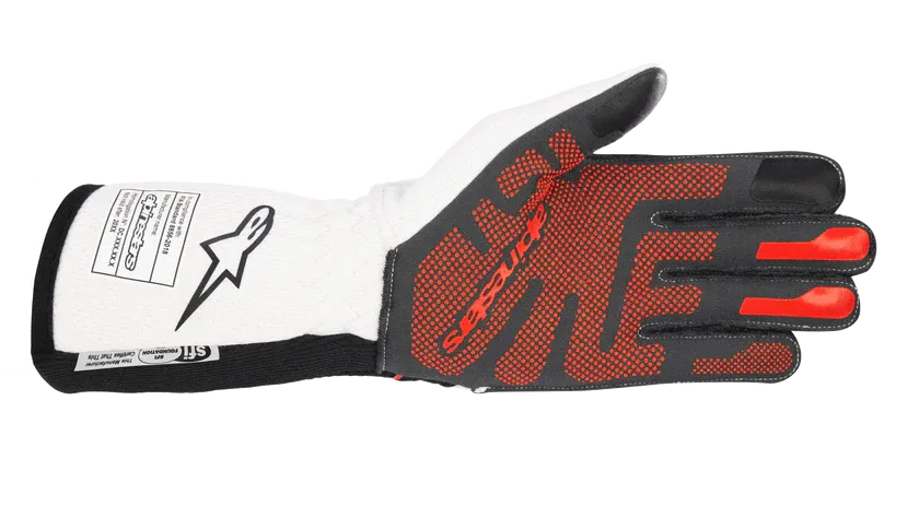 ALPINESTARS 3550123_123_3XL Auto racing gloves Tech-1 ZX V3 Black / White / Red, Size 3XL