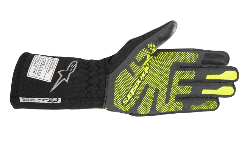 ALPINESTARS 3550123_9151_3XL Auto racing gloves Tech-1 ZX V3 Tar / Gray / Black / Yellow fluo, Size 3XL