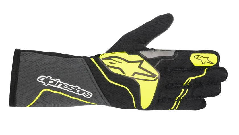 ALPINESTARS 3550123_9151_3XL Auto racing gloves Tech-1 ZX V3 Tar / Gray / Black / Yellow fluo, Size 3XL