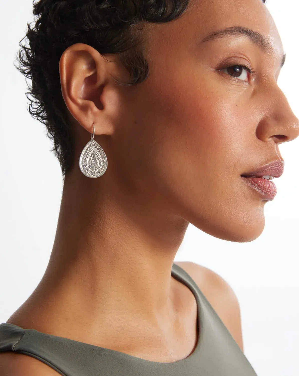 Anna Beck Contrast Dotted Teardrop Earrings