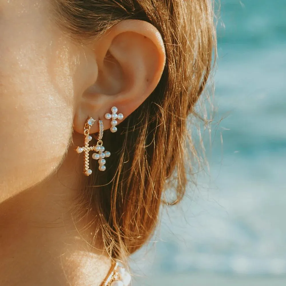 Baby Vivi Cross Earrings