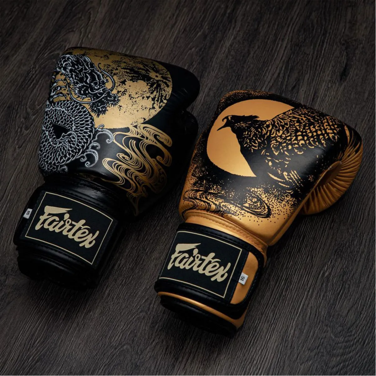 Black/Gold Fairtex BGV26 Harmony Six Boxing Gloves