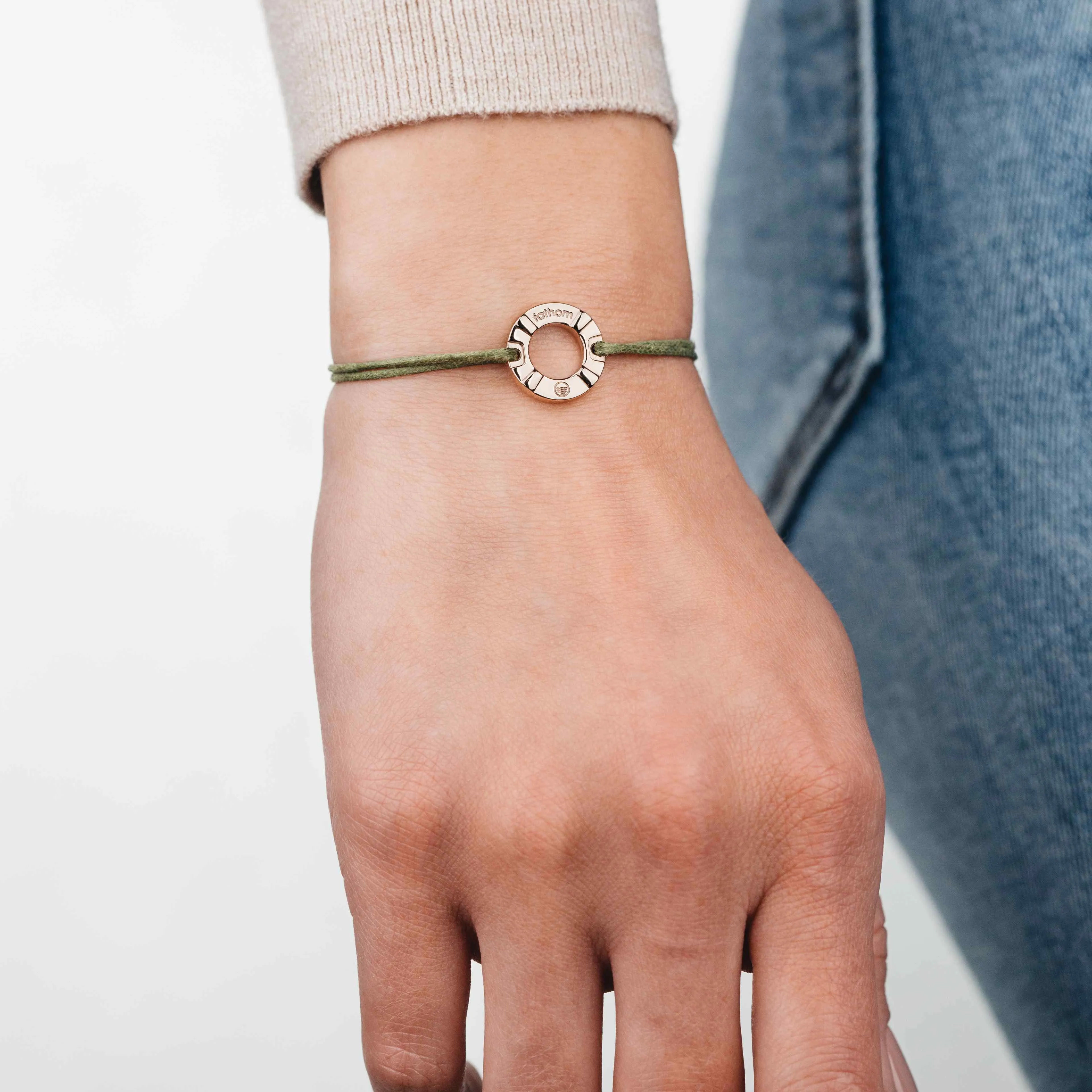 CANDELARIA Mens Womens Buoy Charm String Friendship Bracelets Love His and Hers For Men and Women Rose Gold Olive Green