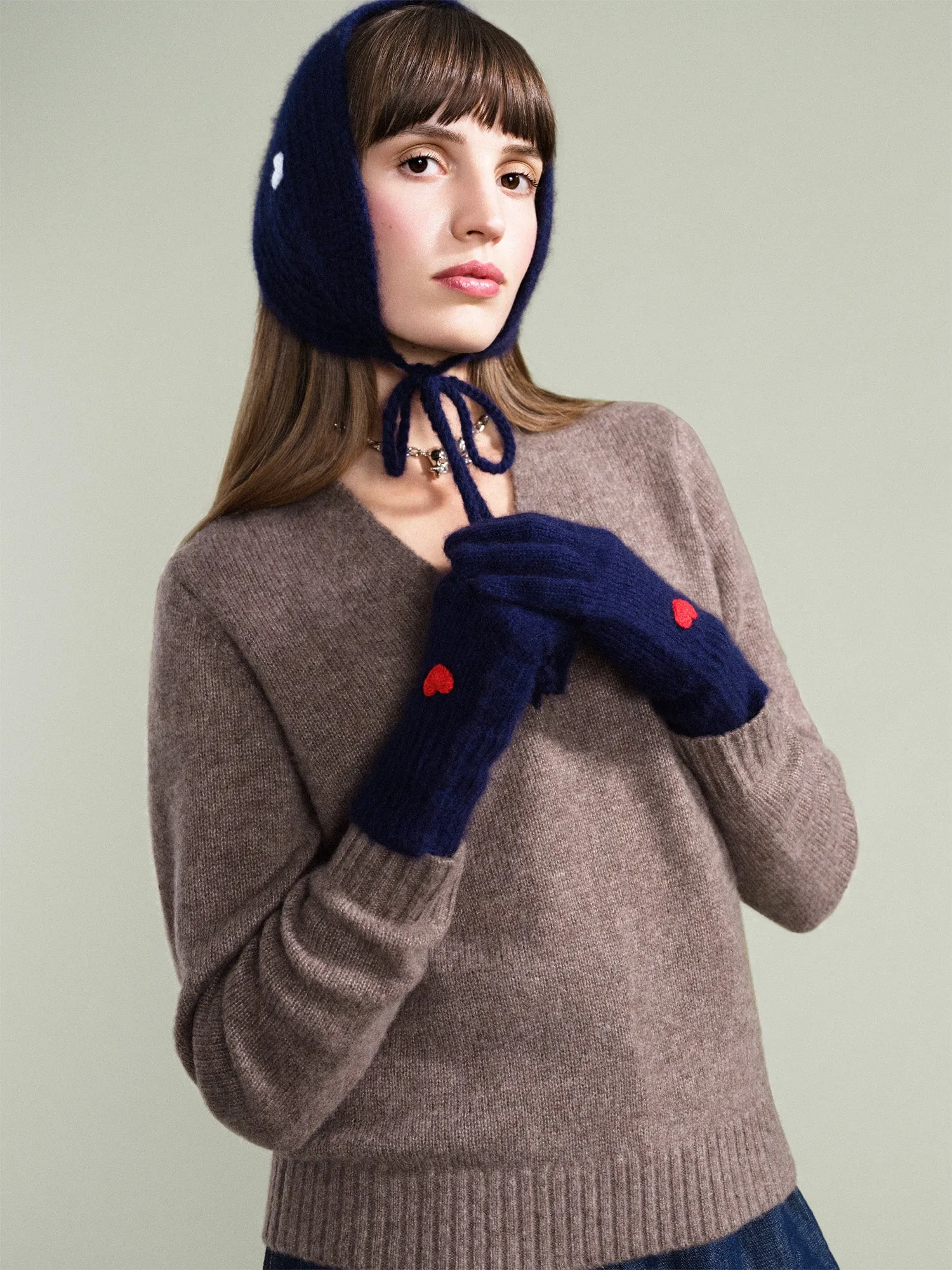 Cashmere Heart Gloves