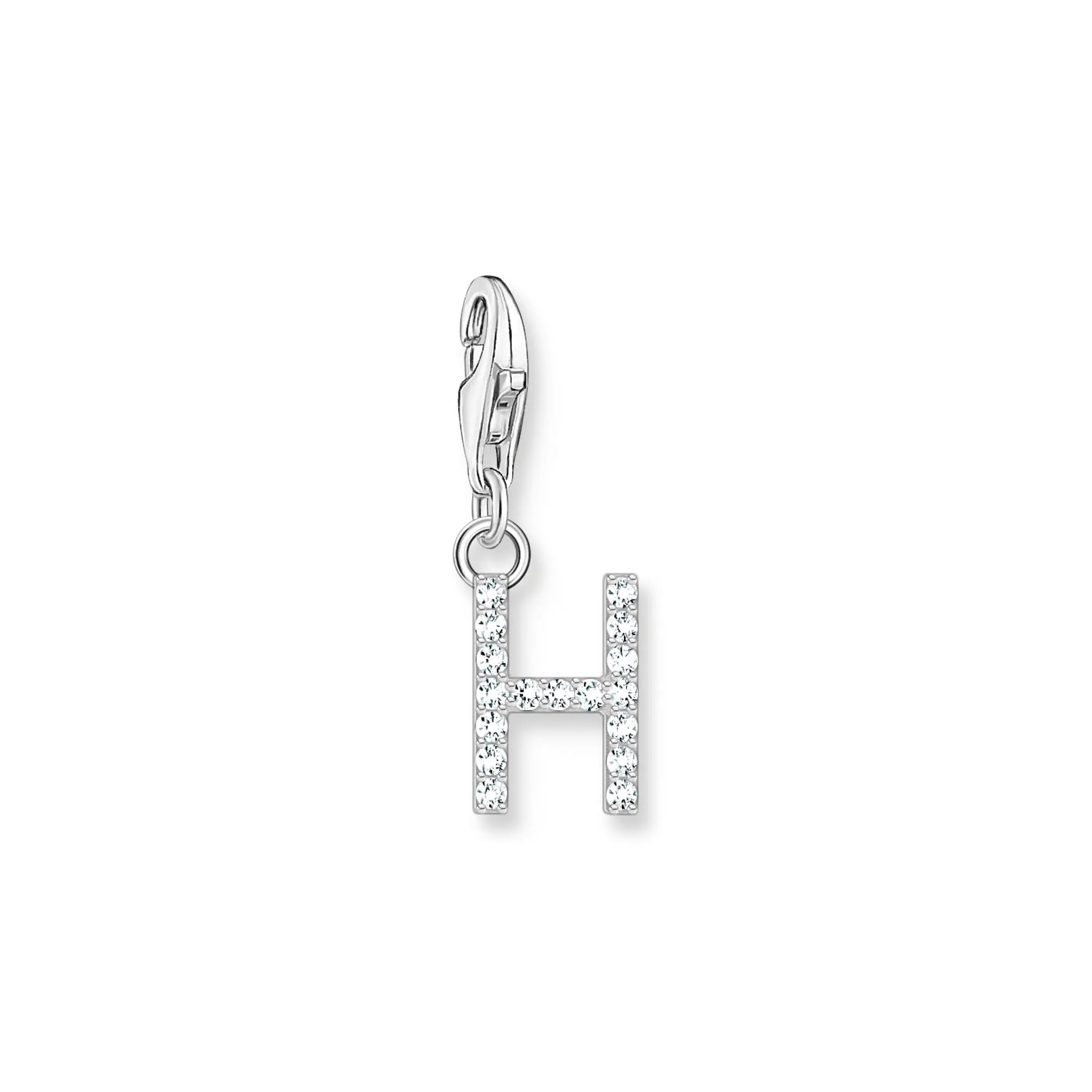 Charm Pendant letter H silver