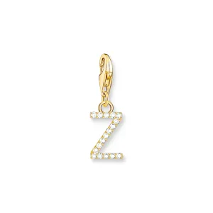 Charm Pendant letter Z gold plated