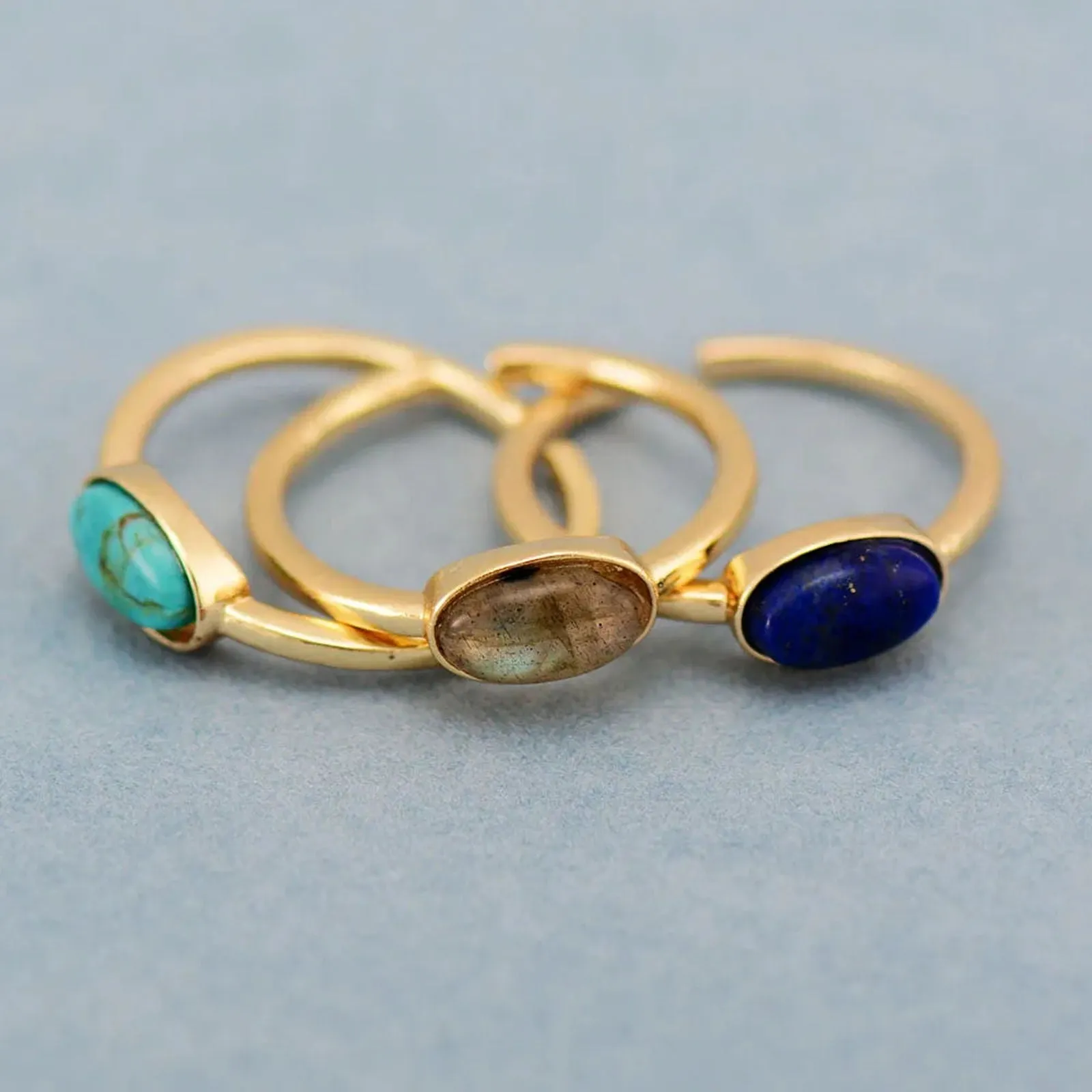 Colorful Stone Ring Collection