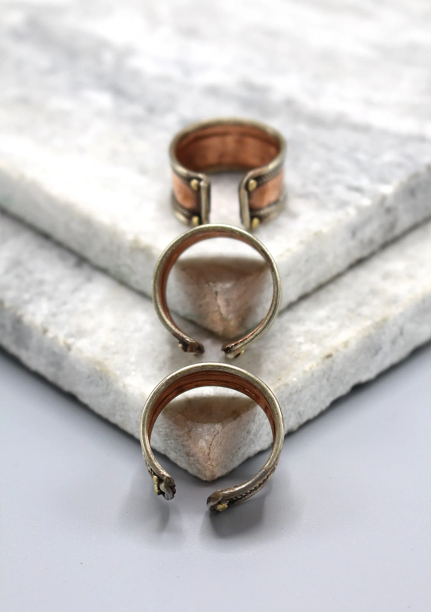 Copper Plain Finger Ring with Border