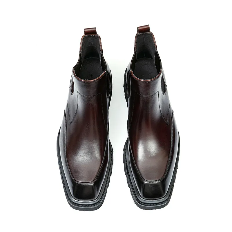 CowRoyale Sophisticated Slip-on Dress Boots