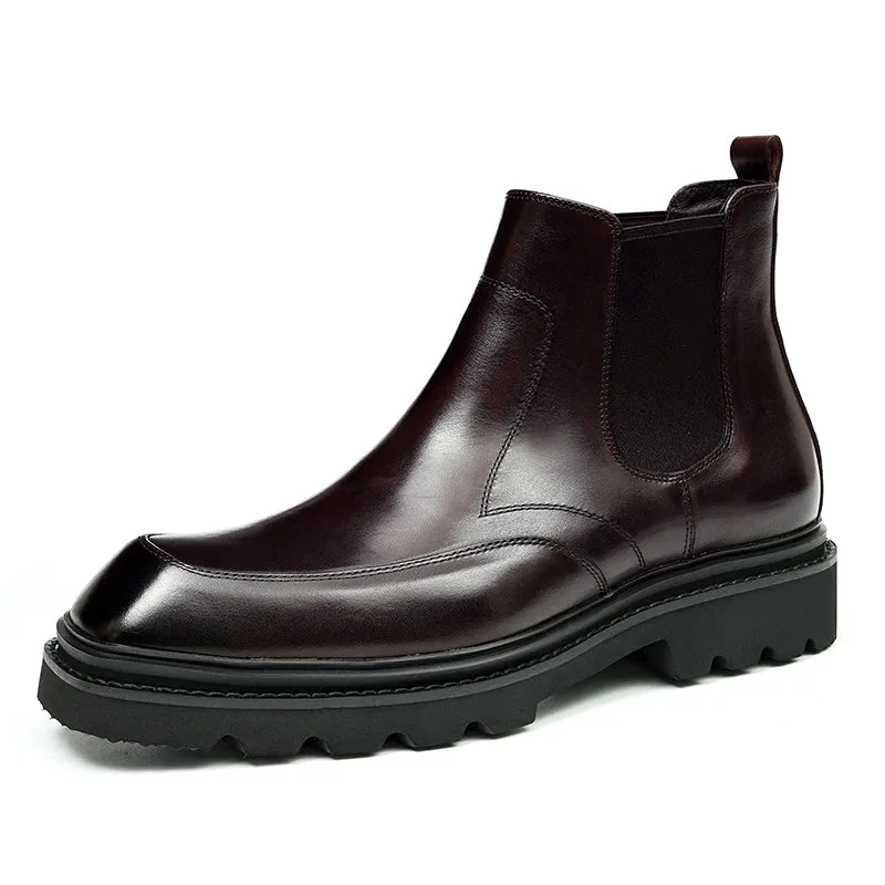 CowRoyale Sophisticated Slip-on Dress Boots