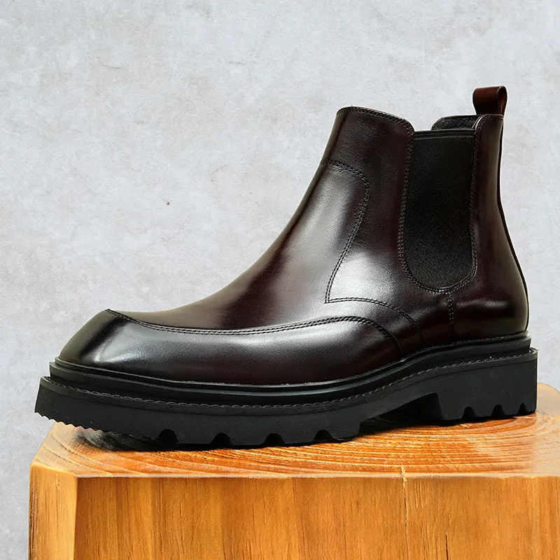 CowRoyale Sophisticated Slip-on Dress Boots