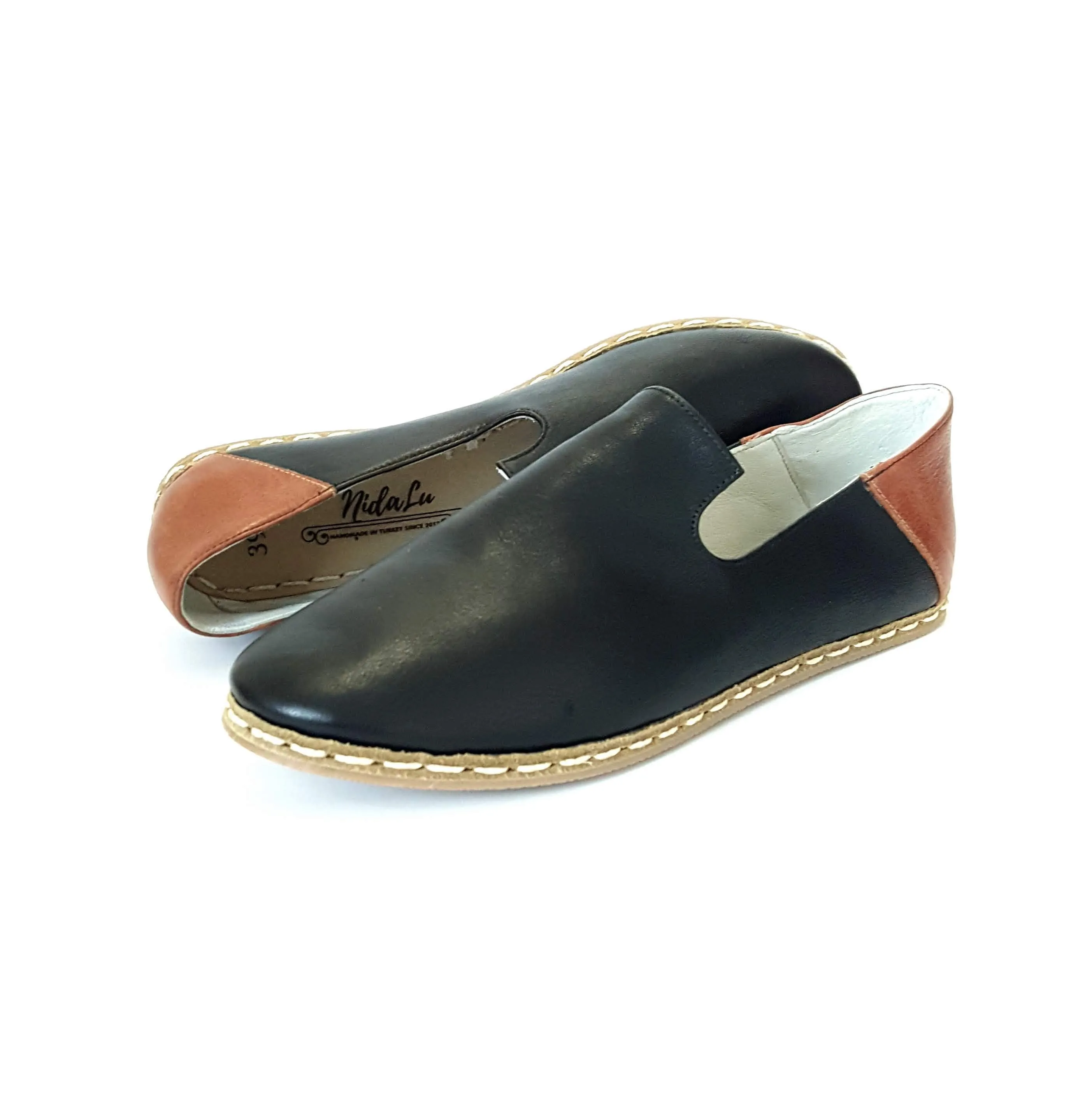 Deniz Loafers in Black & Coconut