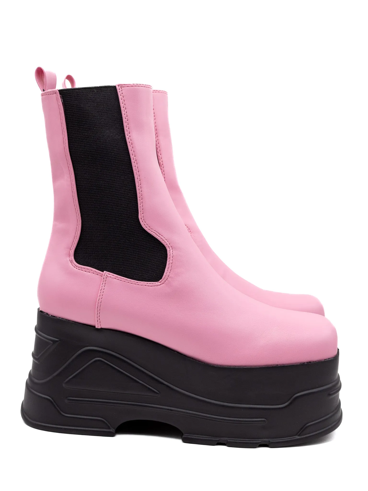 Devil's Den Platform Chelsea Boot- Pink