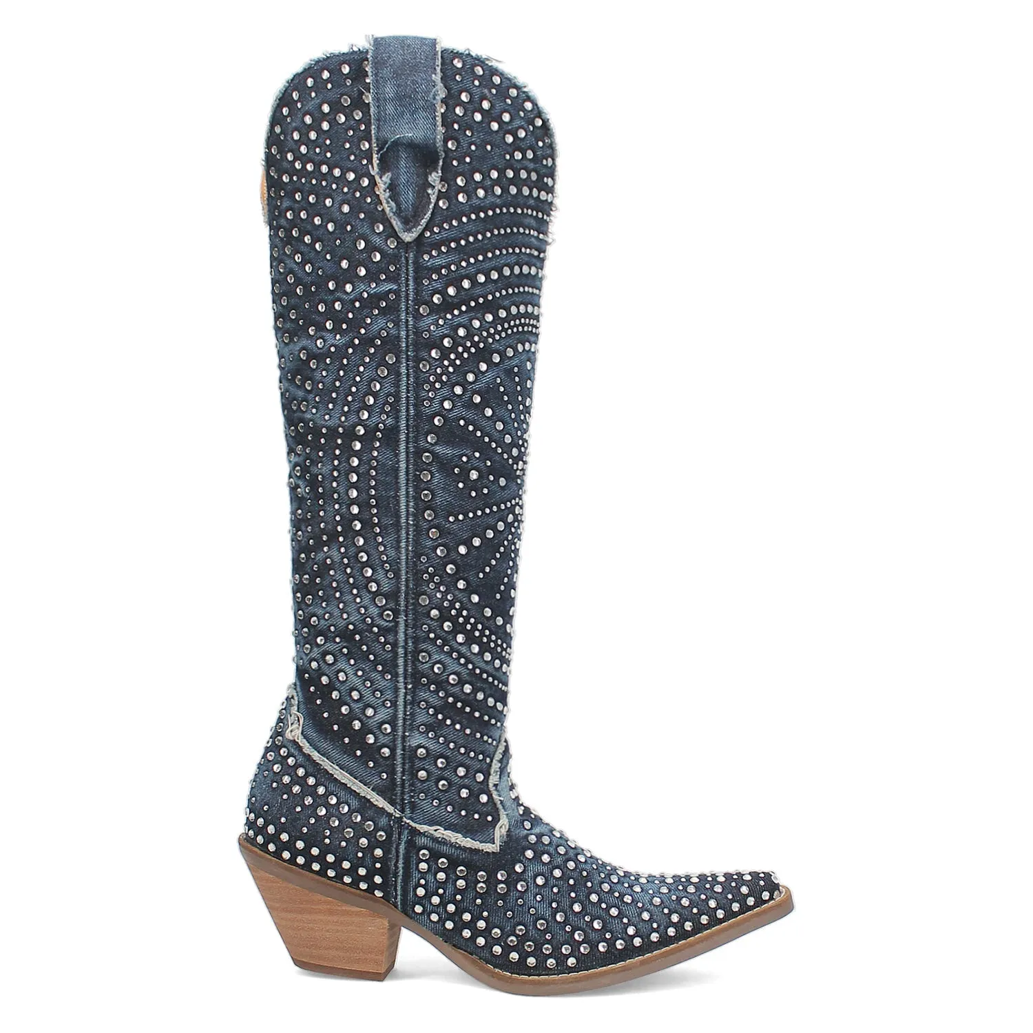 Dingo Womens Honkytonk Honey Blue Denim Cowboy Boots