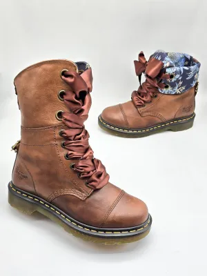 DR. MARTENS AIMILITA BROWN BLUE FLORAL