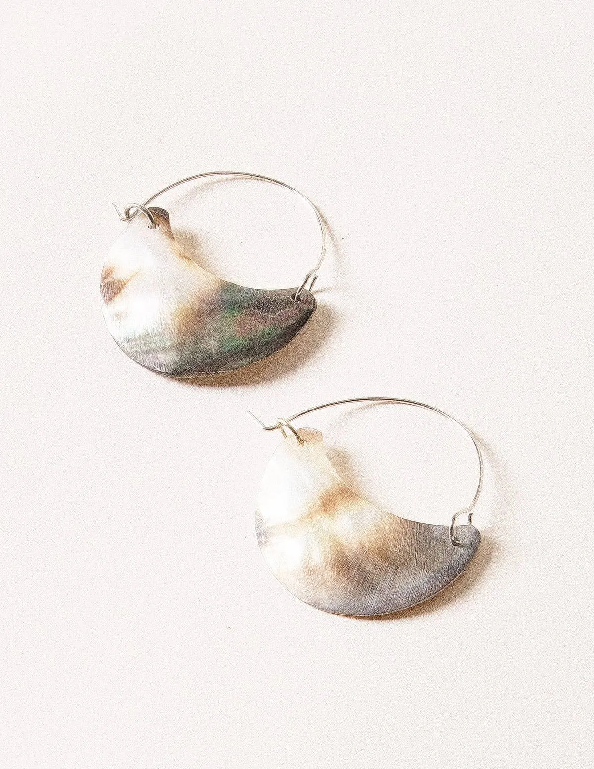 Fair Trade Mother of Pearl Hoop Earrings