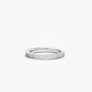 FLAT PAVÉ RING Silver