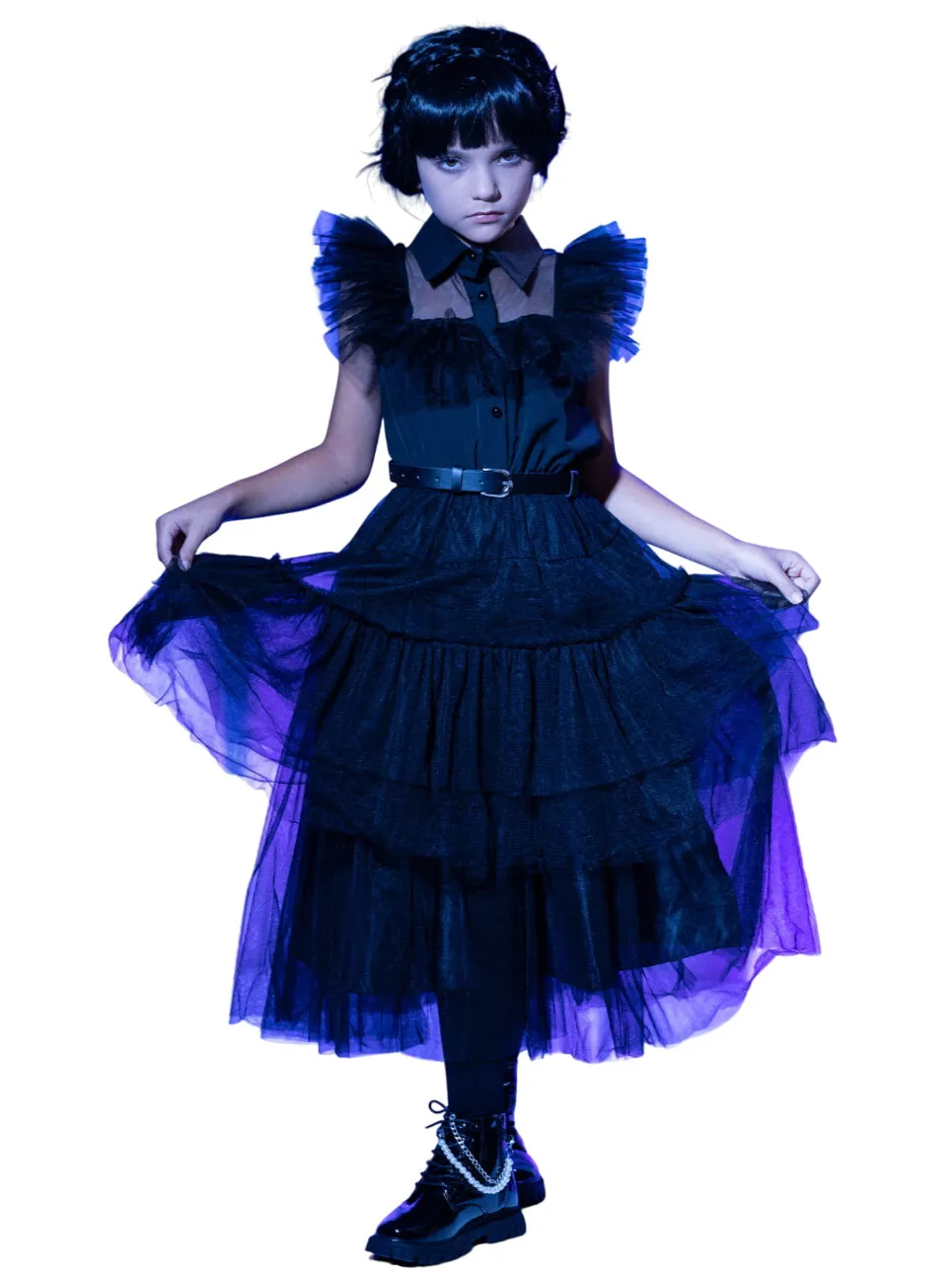 Girls Wednesday Prom Dance Tulle Costume Dress