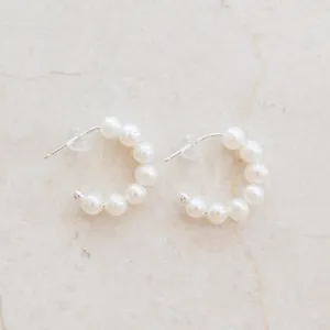 Half Hoop Pearl Earrings | Modern Elegance & Timeless Pearls | By Pearly Girls