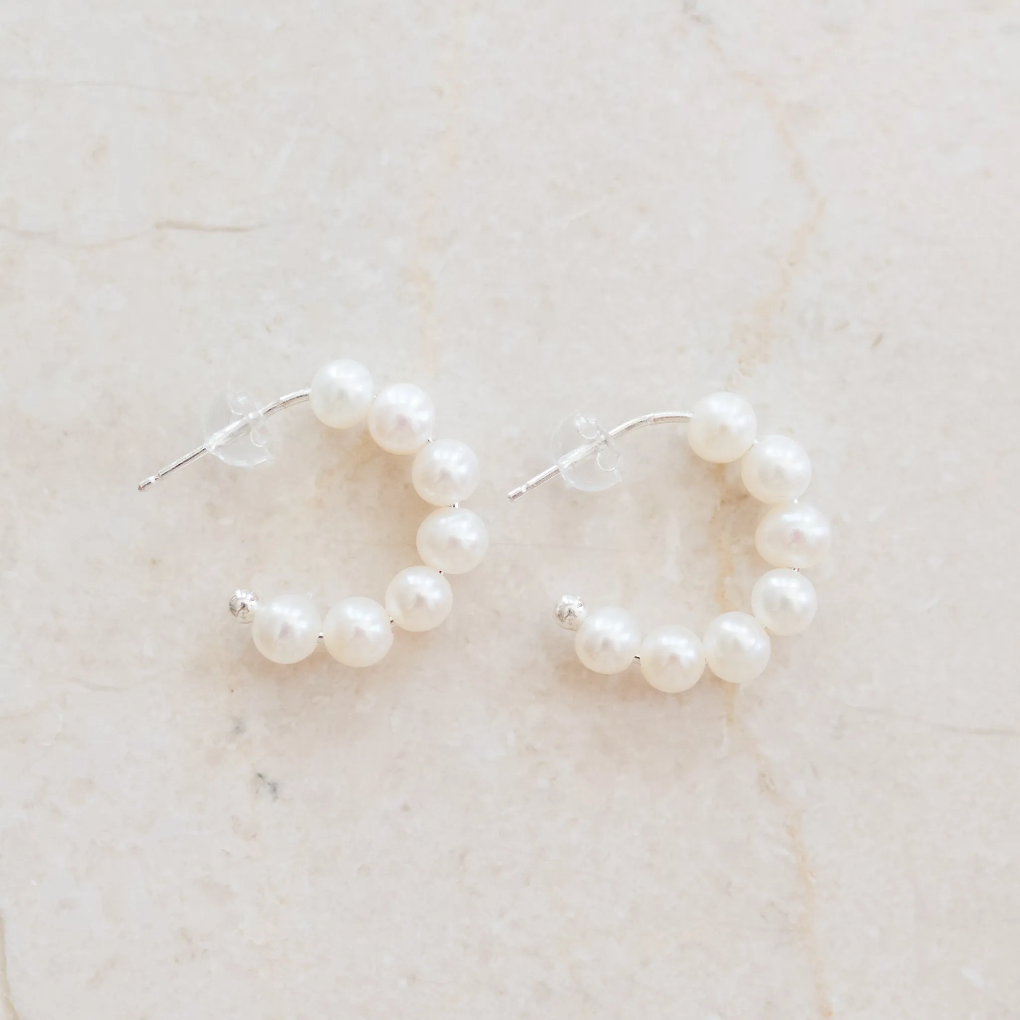 Half Hoop Pearl Earrings | Modern Elegance & Timeless Pearls | By Pearly Girls