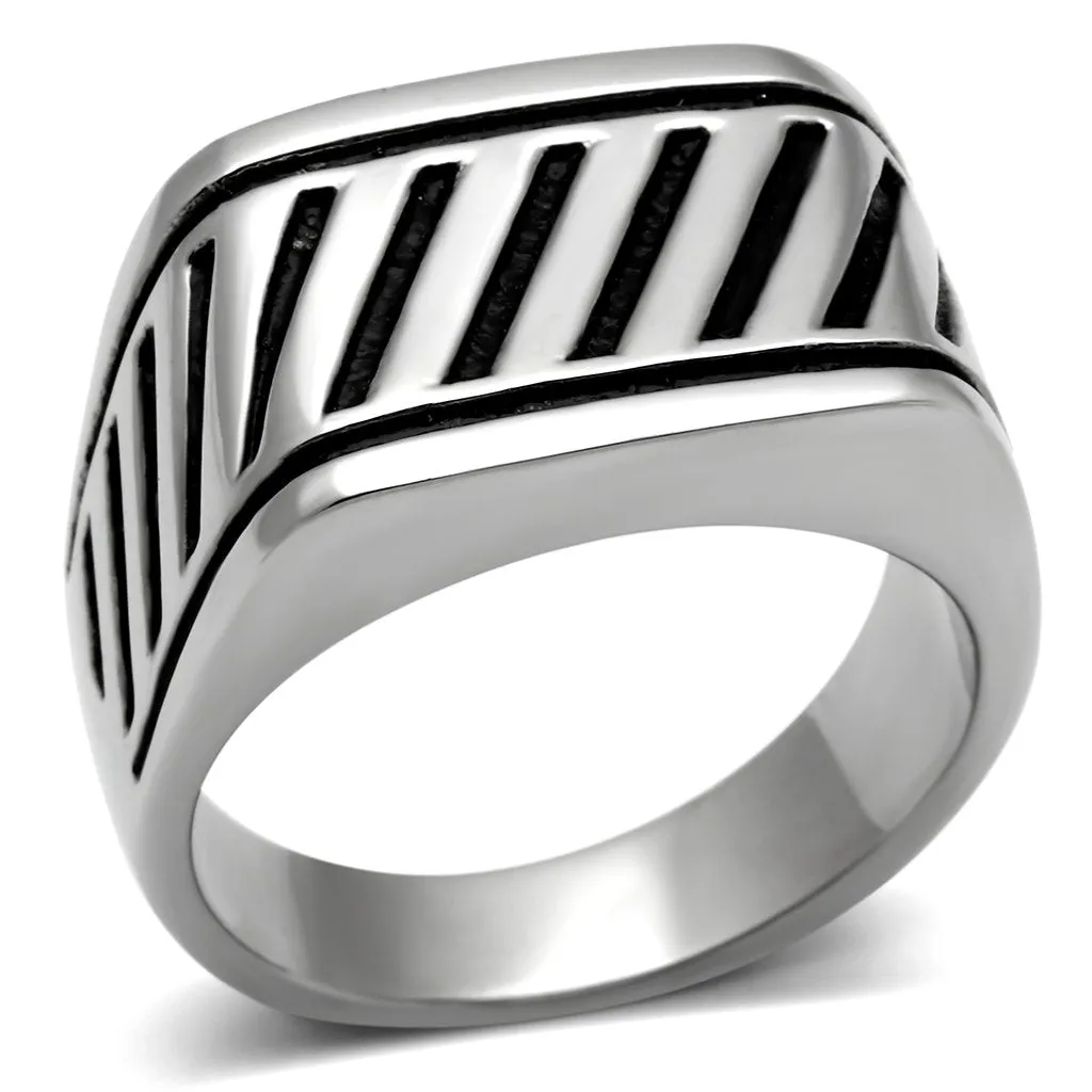 High polished (no plating) Stainless Steel Ring with No Stone for Women Style TK380