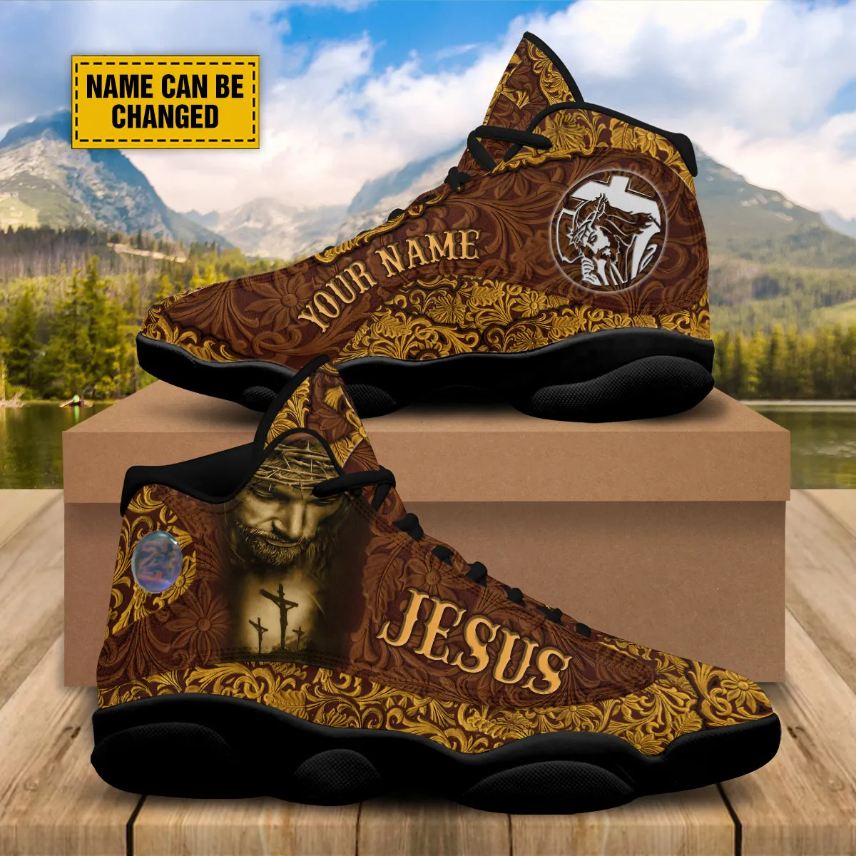 Jesus Portrait Art Basketball Shoes For Men Women - Christian Shoes - Jesus Shoes - Unisex Basketball Shoes