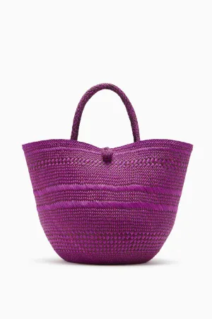 Marta Large Basket Tote - Orchid Stripe