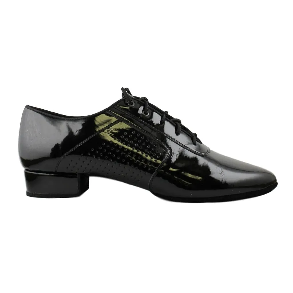 Men's Smooth Dance Shoes, 1109 Oxford Flexi M, Black Patent Leather