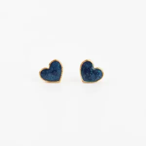 Mini Enamel Heart Stud Earrings