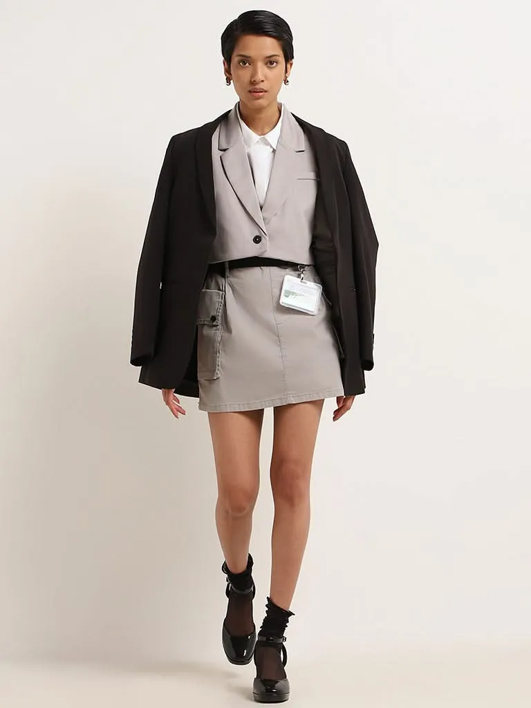 Nuon Grey Crop Jacket