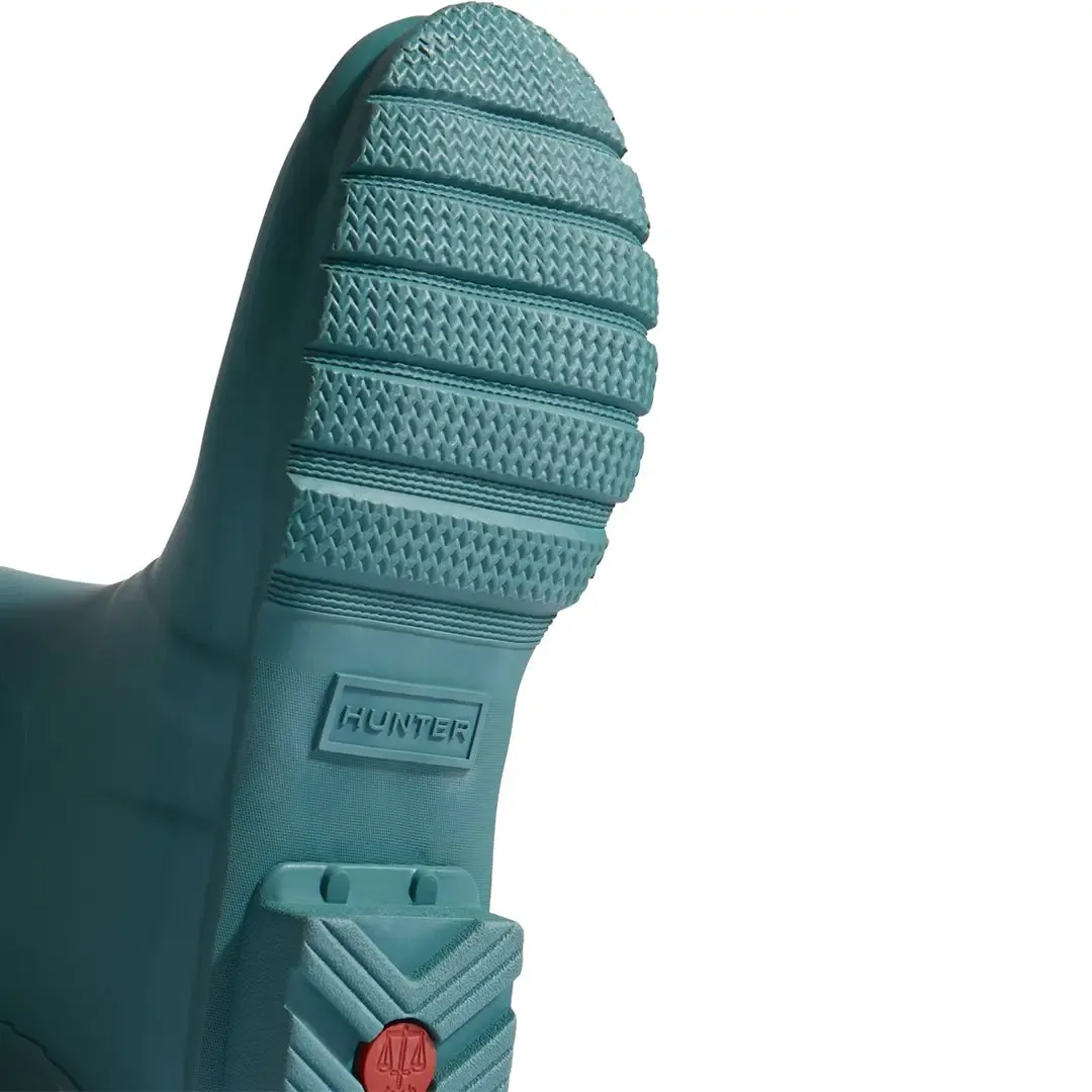 Original Tall Back Adjustable Wellington Boots - Teal Tempo/Shifting Blue by Hunter