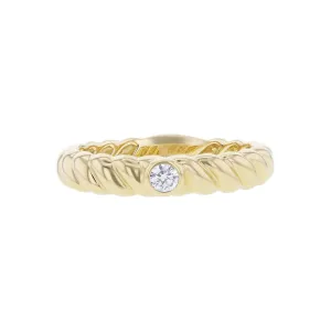 Orleans Twisted Bezel Diamond Ring