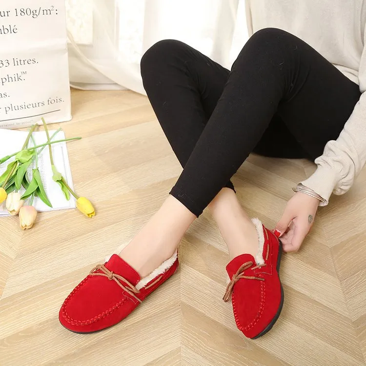 Owlkay Winter Women's Fleece-Lined Thickened Comfortable Cotton Shoes