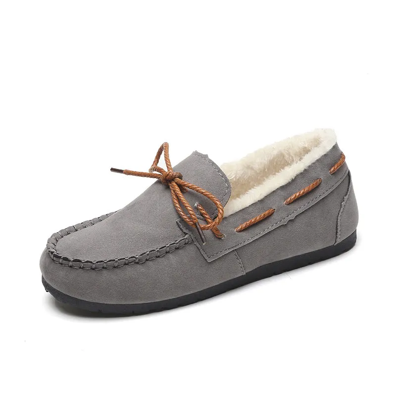 Owlkay Winter Women's Fleece-Lined Thickened Comfortable Cotton Shoes