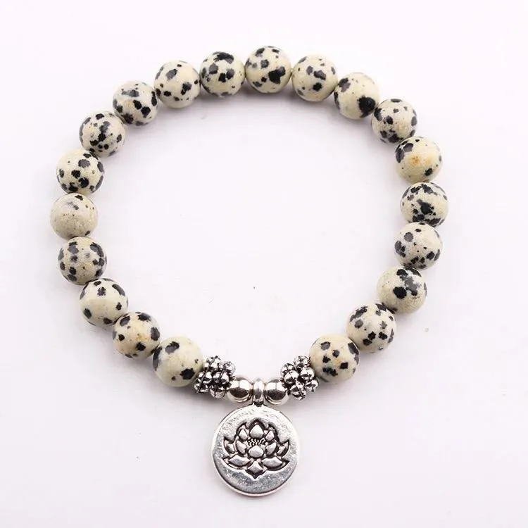 Owly Beaded Bracelet - Lotus / Ohm Charm