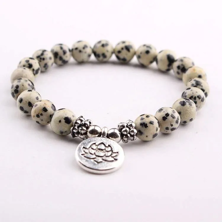 Owly Beaded Bracelet - Lotus / Ohm Charm