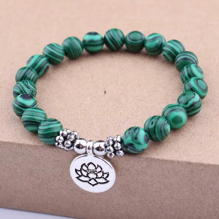 Owly Beaded Bracelet - Lotus / Ohm Charm