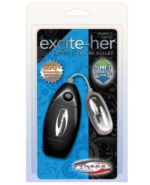 Perfect Touch Excite-Her Erotic Pleasure Bullet - Pastel Black