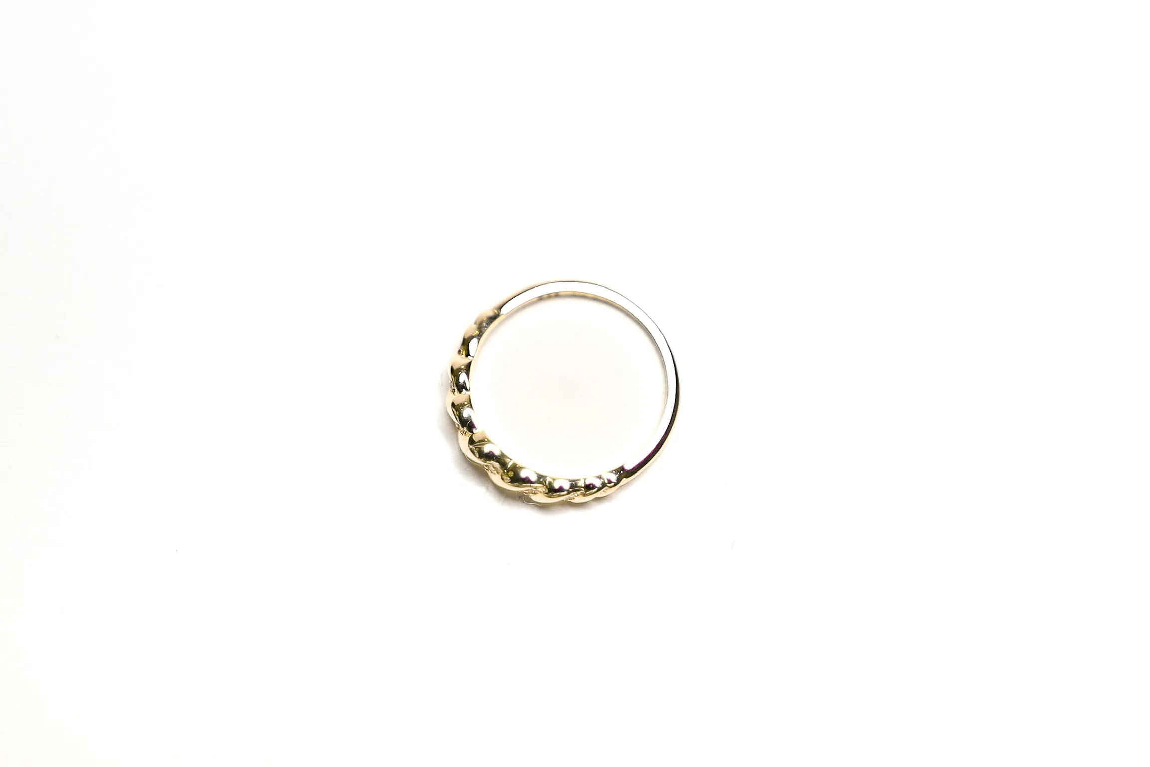 Petite Pave Croissant Vermeil Ring