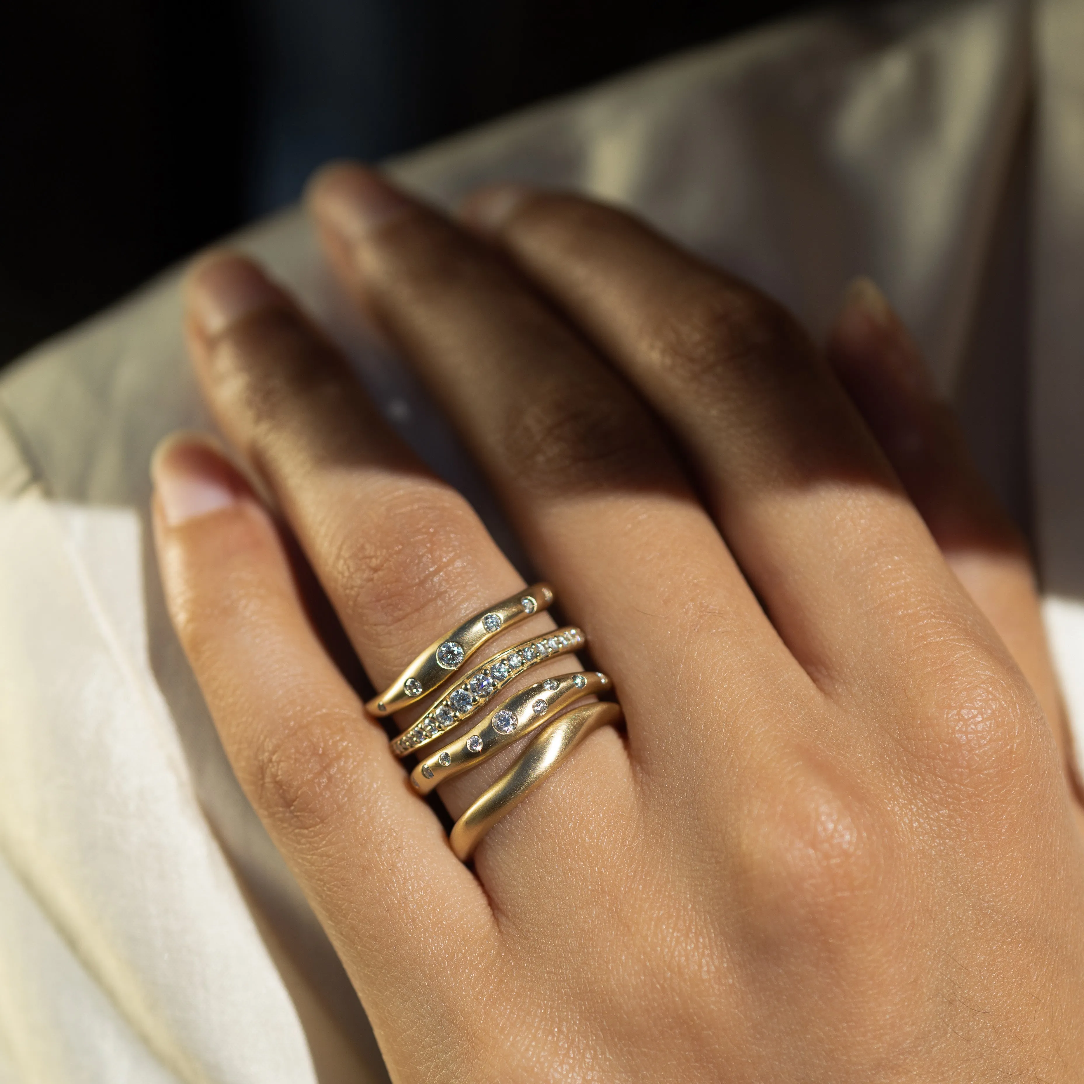 Quinta Diamond Stack Ring