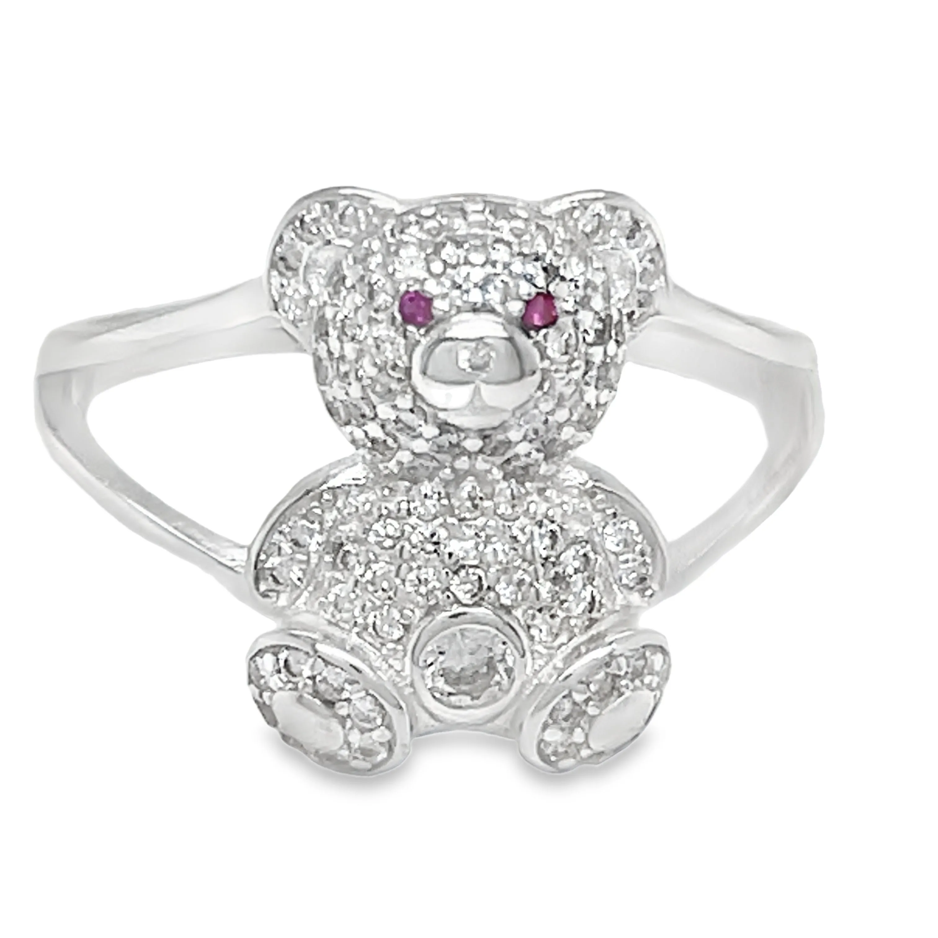 R500 Bear CZ Pave Ring