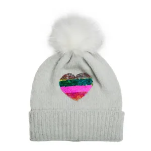 Rainbow Heart Hat