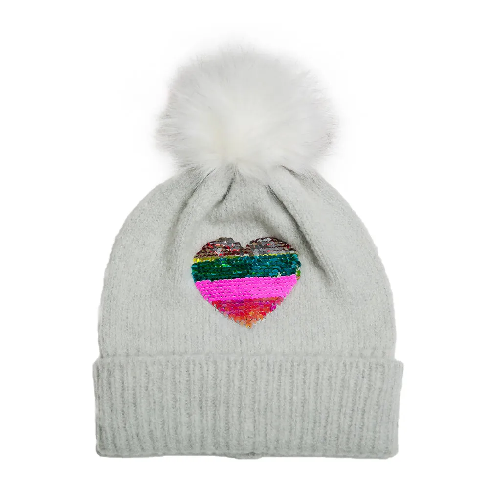 Rainbow Heart Hat