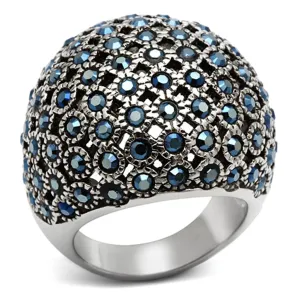 Ring Top GRD Crystal Aquamarine AB TK1143 for Women Style Stainless